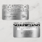 ダイヤモンド銀箔クレジットカードギフトカード 名刺 (正面/裏面)