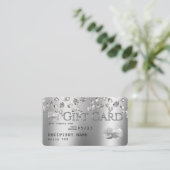 ダイヤモンド銀箔クレジットカードギフトカード 名刺 (スタンド正面)