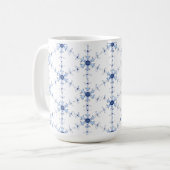 ダイヤモンド雪の結晶パターン コーヒーマグカップ (正面左)