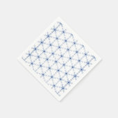 ダイヤモンド雪の結晶パターン スタンダードカクテルナプキン (角)