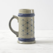 ダイヤモンド雪の結晶パターン ビールジョッキ (左)