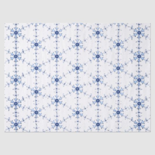 ダイヤモンド雪の結晶模様の包装紙 薄葉紙 (正面)