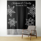 ダイヤモンド雪結婚結晶の背景 タペストリー (インサイチュ)