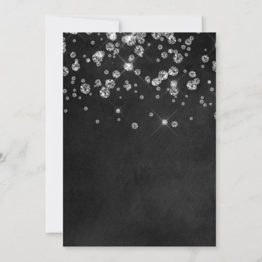 ダイヤモンド黒板結婚記念日招待状 招待状 (裏面)