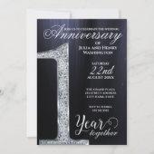ダイヤモンド1周年記念シルバーグレー 招待状 (正面)