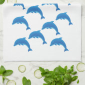 ダイヤモンド2858がセットしたイルカのバスルームタオル キッチンタオル (折り畳み)