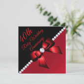 ダイヤモンド4thルビー結婚の記念日 招待状 (スタンド正面)