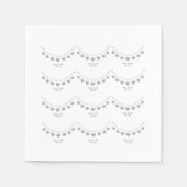 ダイヤモンド60周年結婚ナプキン スタンダードカクテルナプキン (正面)