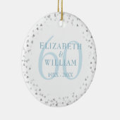 ダイヤモンド60周年結婚ハート紙吹雪 セラミックオーナメント (右)