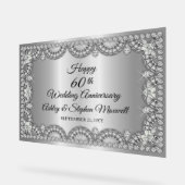 ダイヤモンド60周年結婚パーティー アクリルサイン (傾斜)