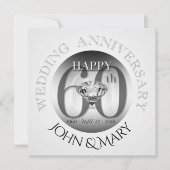 ダイヤモンド60周年結婚記念日招待状 招待状 (正面)