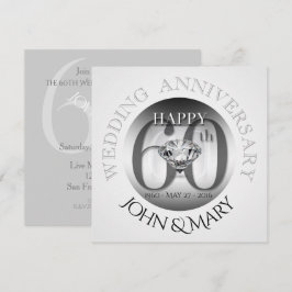 ダイヤモンド60周年結婚記念日招待状 招待状