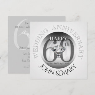 ダイヤモンド60周年結婚記念日招待状 招待状