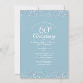 ダイヤモンド60周年結婚記念日 ハートのコンフェッティ 招待状 (正面)