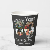 ダイヤモンド60周年結婚10フォトコラージュ 紙コップ (正面)