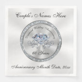 ダイヤモンド60周年記念ナプキンスパーソナライズされた (正面)