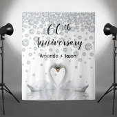 ダイヤモンド60周年記念 白いスワンたちの愛 タペストリー