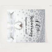 ダイヤモンド60周年記念 白いスワンたちの愛 タペストリー (正面(横))