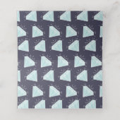 ダイヤモンド60結婚周年記念青いテーブルプレース プレイスカード (内部開封)