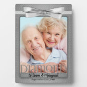 ダイヤモンド60th結婚周年記念写真5x7 フォトプラーク (正面)