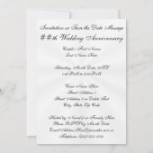 ダイヤモンド・アニバーサリーの招待状または日程保存 招待状 (裏面)