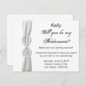 ダイヤモンド インフィニティ ホワイト ウェディング ブライズメイド カード (正面/裏面)