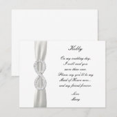 ダイヤモンド インフィニティ ホワイト ウェディング メイド オブ オナー カード (正面/裏面)