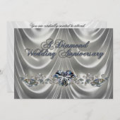 ダイヤモンド ウェディング アニバーサリー インビテーション カード (正面/裏面)