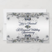 ダイヤモンド ウェディング アニバーサリー インビテーション カード (正面)
