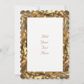 ダイヤモンド ウェディング アニバーサリー パーティー ゴールド エレガント 招待状 (裏面)