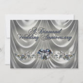 ダイヤモンド ウェディング アニバーサリー 招待状カード 招待状 (正面)