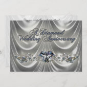 ダイヤモンド ウェディング アニバーサリー 招待状カード 招待状 (正面/裏面)