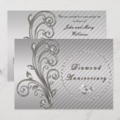 ダイヤモンド ウェディング アニバーサリー 招待状 (正面/裏面)