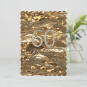 ダイヤモンド ウェディング アニバーサリー 親 ゴールド エレガント カード (スタンド正面)