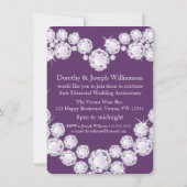 ダイヤモンド ウェディング ダイヤモンド ハート 60周年 パーティー 招待状 (裏面)