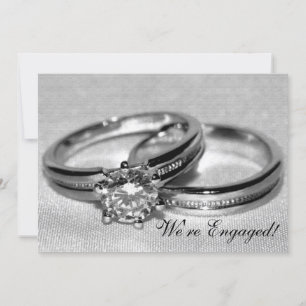 ダイヤモンド ウェディング リング セット 婚約パーティー 招待状