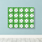 ダイヤモンド&エメラルドジェムストーンアートグリーン キャンバスプリント (インサイチュ (ウッドフロア))