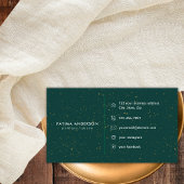 ダイヤモンド エメラルド アゲート イニシャル F 字 モノグラム 名刺