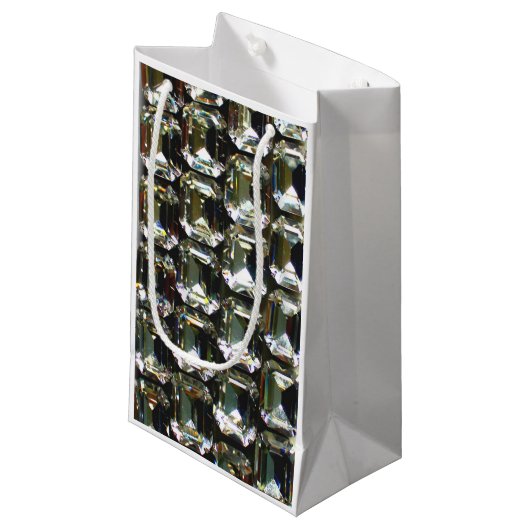 ダイヤモンド、エレガントヴィンテージ宝石のパターン スモールペーパーバッグ (正面アングル)