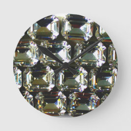 ダイヤモンド、エレガントヴィンテージ宝石 ラウンド壁時計