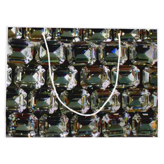 ダイヤモンド、エレガントヴィンテージ宝石 ラージペーパーバッグ (裏面)