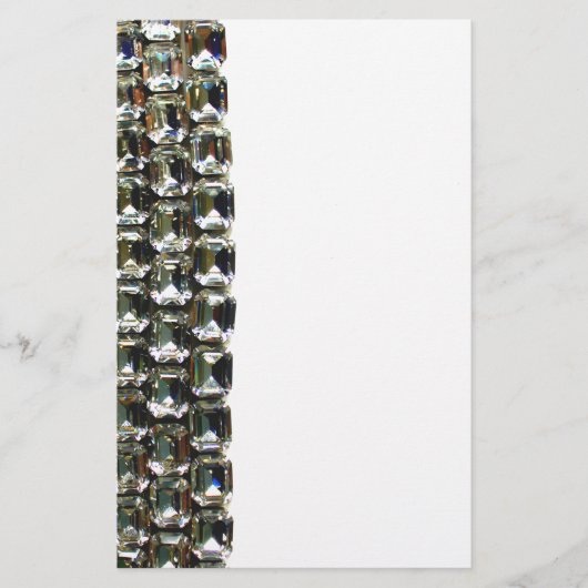 ダイヤモンド、エレガントヴィンテージ宝石 便箋 (正面)