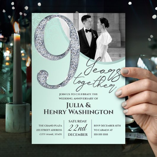ダイヤモンド・カリグラフィー 結婚記念日 招待状