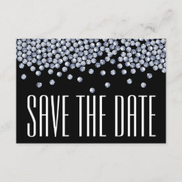 ダイヤモンド グリッター 結婚式 Save the Date 発表 招待状