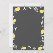 ダイヤモンド ゴールド 卒業帽 レモン 卒業 招待状 (裏面)