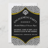 ダイヤモンド ゴールド 結婚 婚約 招待状 (正面)