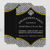 ダイヤモンド ゴールド 結婚 婚約 招待状 (正面/裏面)