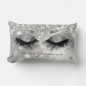 ダイヤモンド&シルバーまつ毛/眉 – Hello Gorious ランバークッション (正面)