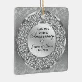 ダイヤモンド&シルバーリングや輪25結婚周年記念 セラミックオーナメント (右)