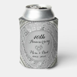 ダイヤモンド&シルバー結婚10周年 缶クーラー